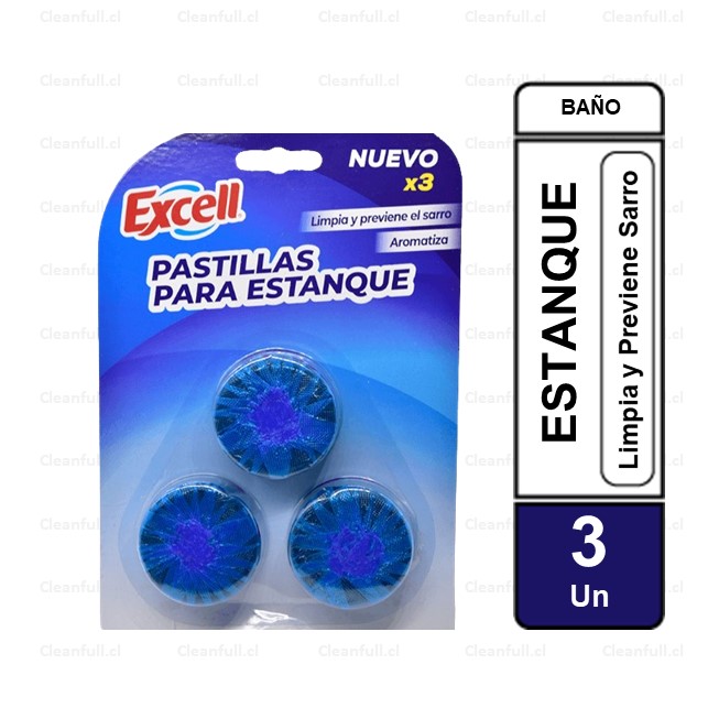 PASTILLAS EXCELL ESTANQUE BAÑO PACK 3 UN