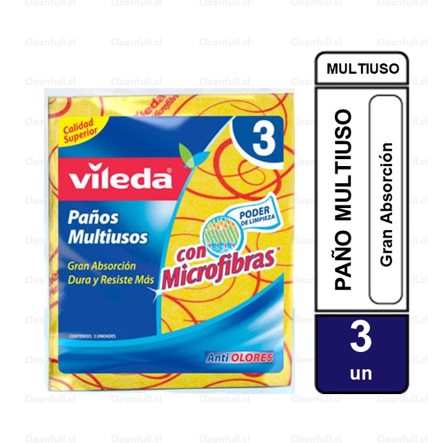 PAÑO VILEDA MULTIUSO 3UN