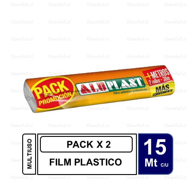 FILM PLASTICO ALUPLAST 15MT PACK 2