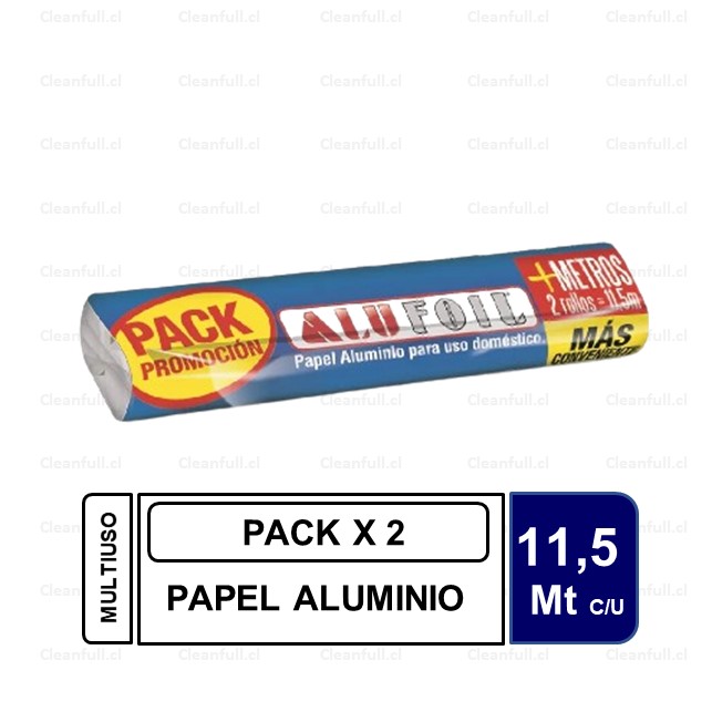 PAPEL ALUMINIO ALUFOIL 11.5MT PACK 2