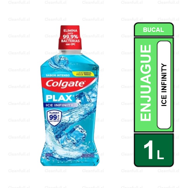 ENJUAGUE BUCAL COLGATE PLAX ICE INFINITY 1 L