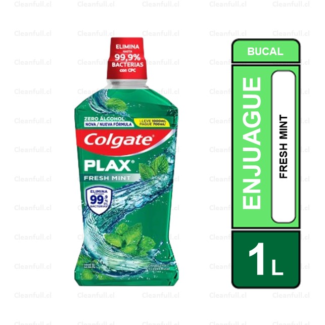ENJUAGUE COLGATE PLAX FRESH MINT 1 L