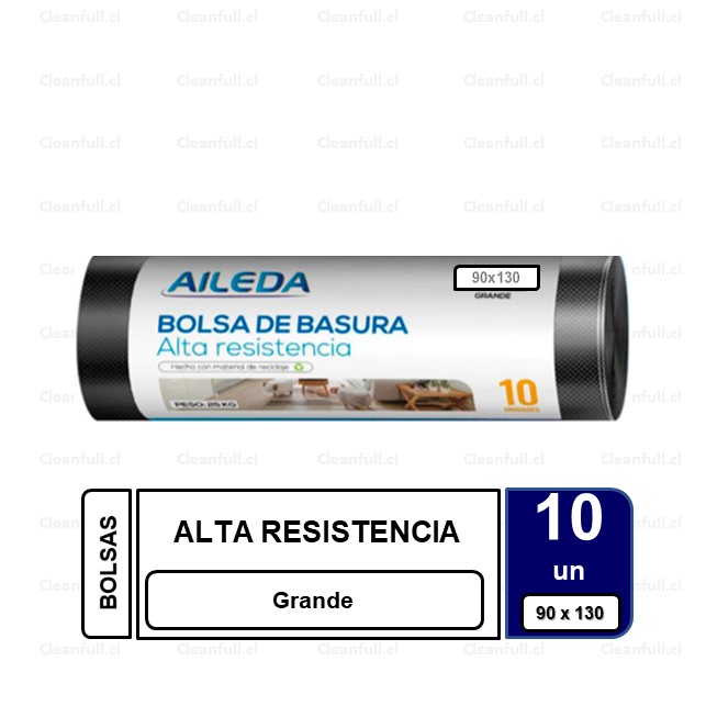 BOLSA BASURA AILEDA EXTRAGRANDE 90 X 130 10UN