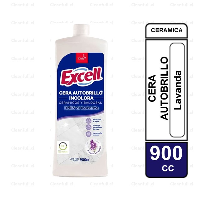 CERA EXCELL AUTOBRILLO BALDOSAS INCOLORA LAVANDA 900 ML