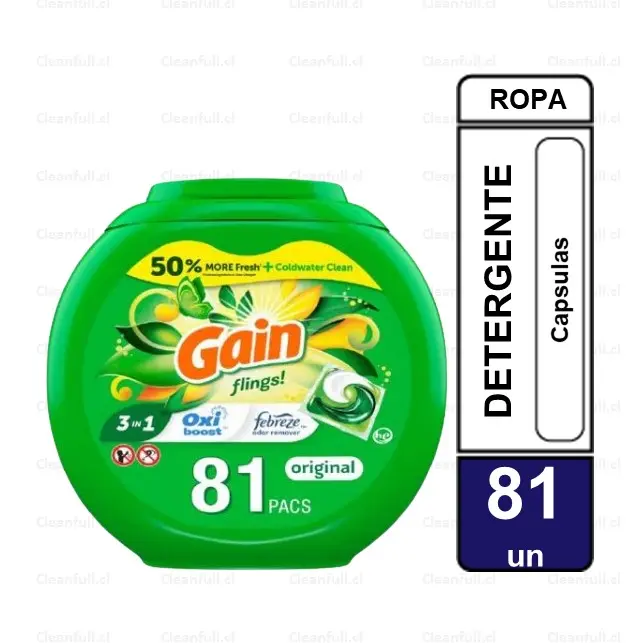 DETERGENTE CAPSULAS GAIN ORIGINAL 81 UN
