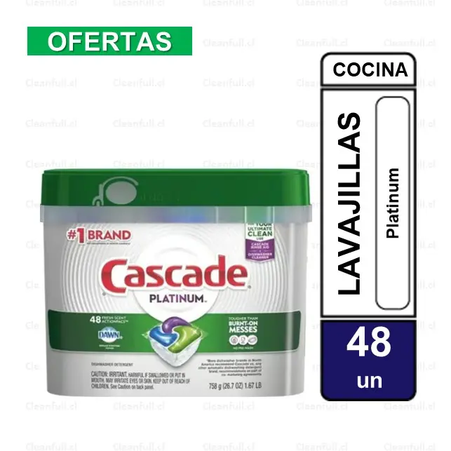 DETERGENTE LAVAVAJILLAS CASCADE FRESH 48 UN