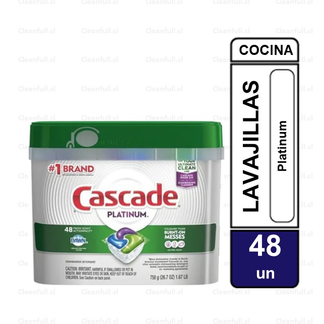 DETERGENTE LAVAVAJILLAS CASCADE FRESH 48 UN