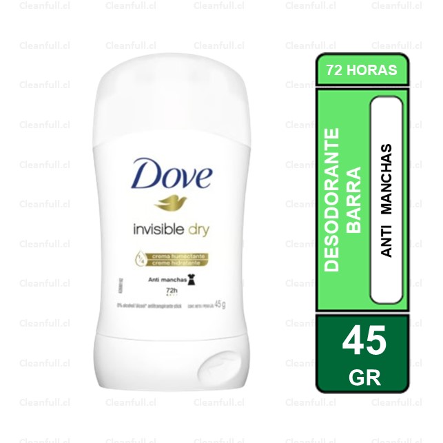DESODORANTE BARRA DOVE INVISIBLE DRY 45G