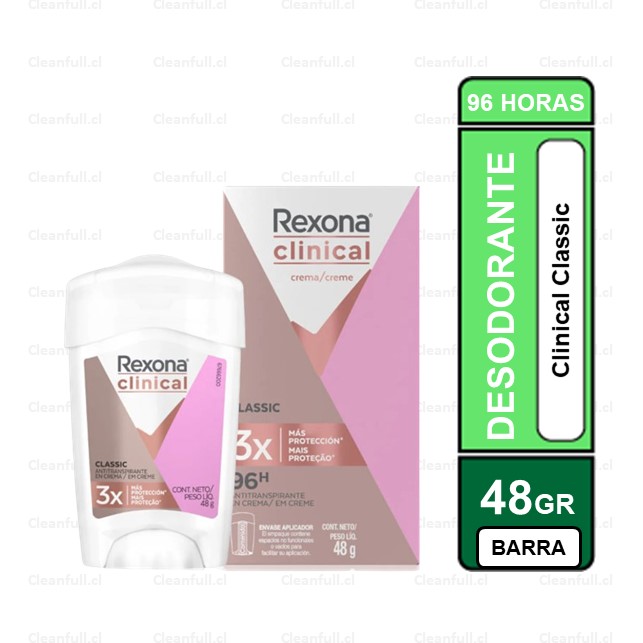 DESODORANTE BARRA REXONA WOMAN CLINICAL CLASSIC 48G