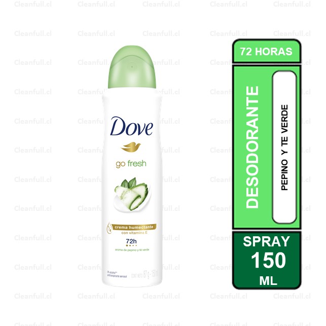 DESODORANTE SPRAY DOVE PEPINO Y TE VERDE 150ML