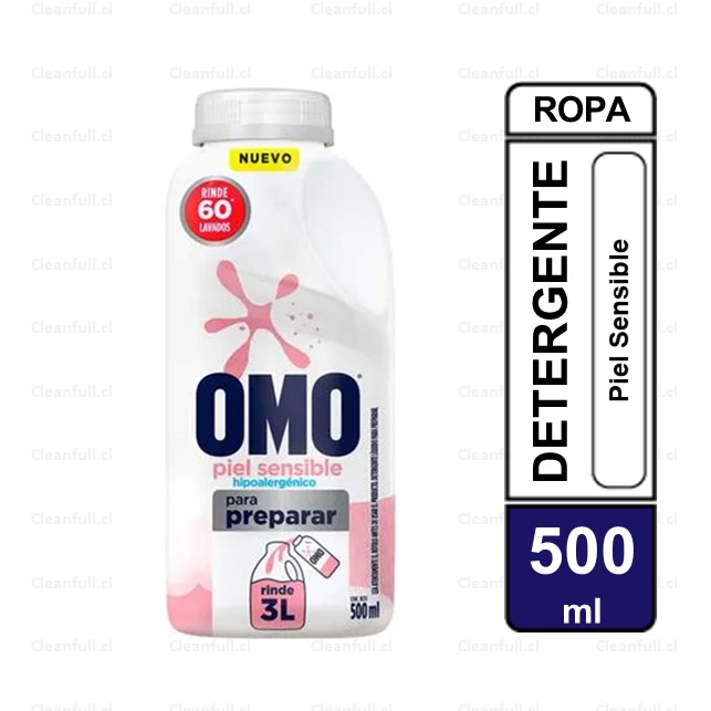 DETERGENTE LIQUIDO OMO PARA DILUIR PIEL SENSIBLE 500ML