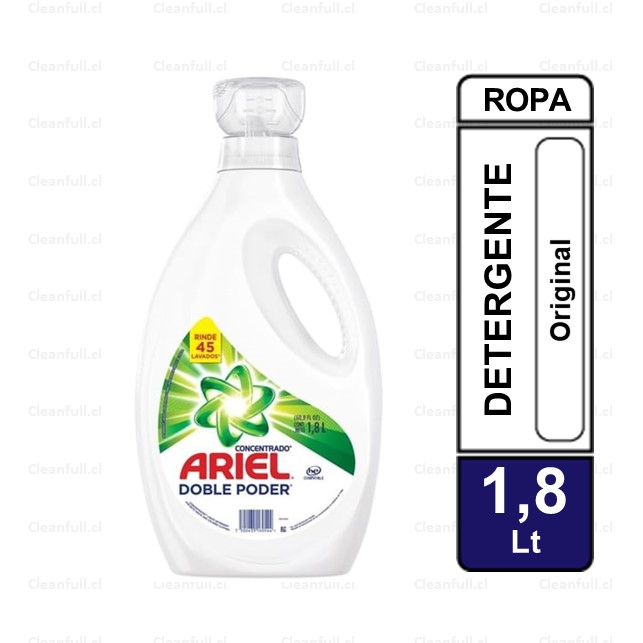 DETERGENTE ARIEL CONCENTRADO DOBLE PODER  1.8 LT