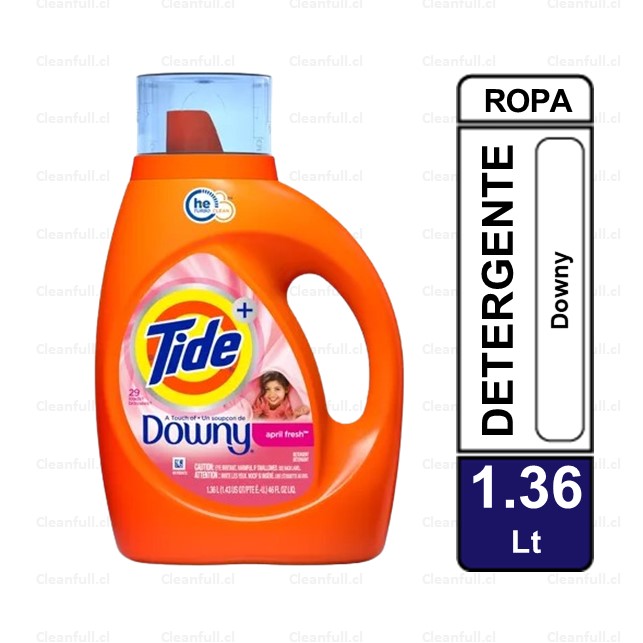 DETERGENTE LIQUIDO TIDE CON DOWNY 29 LAVADAS 1.36
