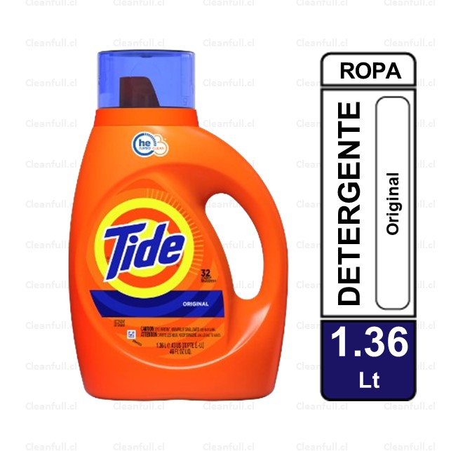 DETERGENTE LIQUIDO TIDE ORIGINAL 32 LAVADAS 1.36 L