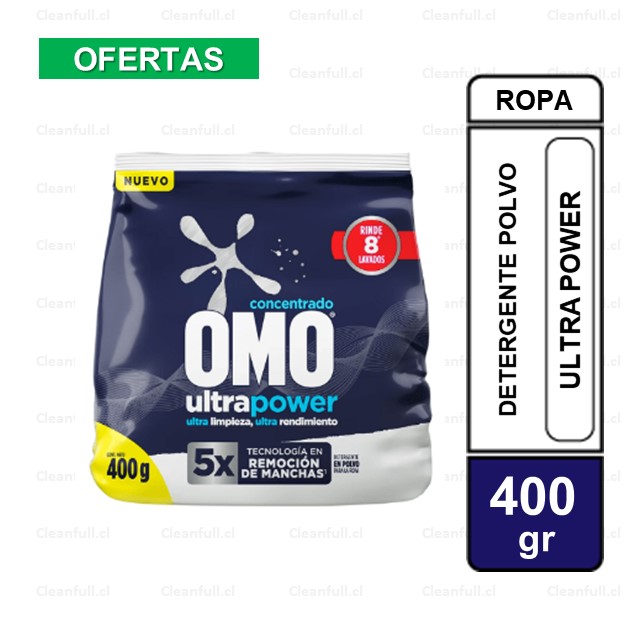 DETERGENTE EN POLVO OMO ULTRA POWER 400 GR
