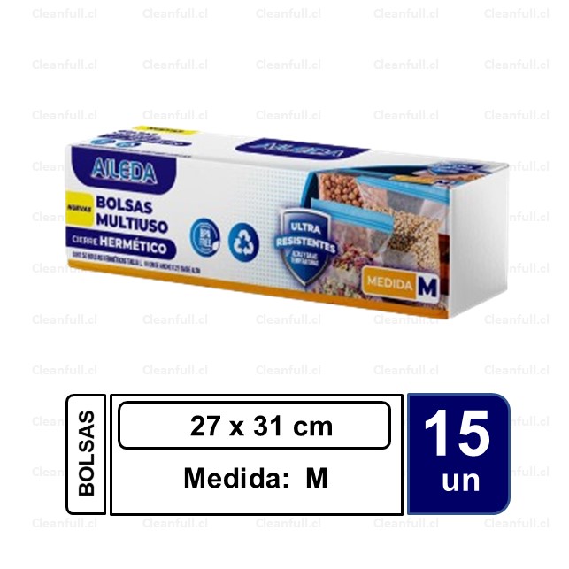 BOLSA HERMETICA AILEDA GRANDE 27X31CM 15UND