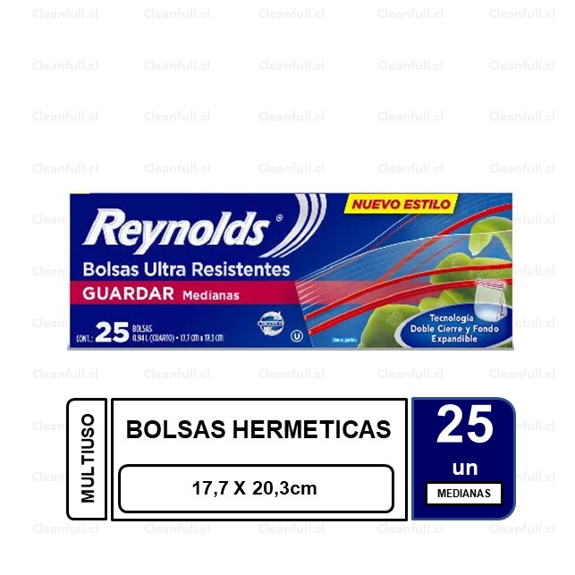 BOLSAS HERMETICAS ZIPPER MEDIANAS 25UN