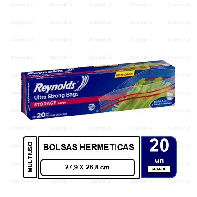 BOLSAS HERMETICAS ZIPPER GRANDES 20UN