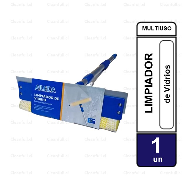 LIMPIADOR  VIDRIOS CON MANGO EXTENSIBLE AILEDA 25 CM 1UN