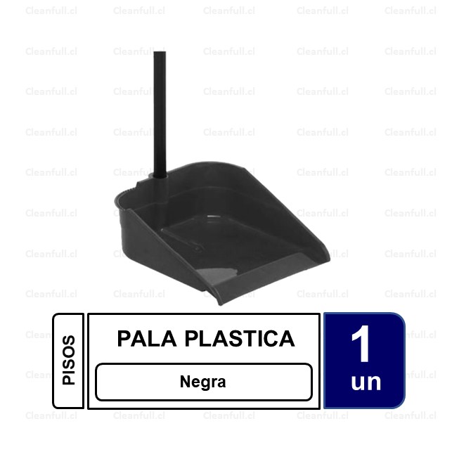 PALA PARA BASURA PLASTICA NEGRA 
