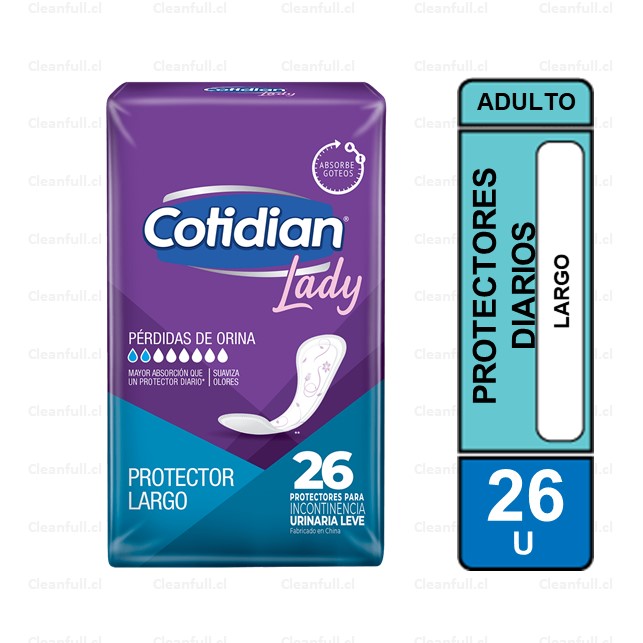 PROTECTORES DIARIOS COTIDIAN LADY LARGO 26UN