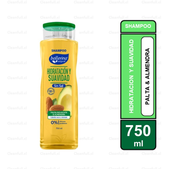 SHAMPOO BALLERINA PALTA & ALMENDRA FCO 750 ML