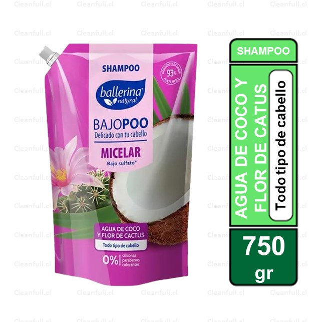 SHAMPOO BALLERINA BAJO POO MICELAR DOYPACK 750 ML
