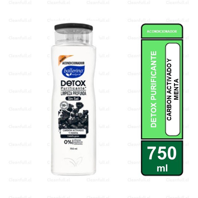 ACONDICIONADOR BALLERINA CARBON Y MENTA FCO 750 ML