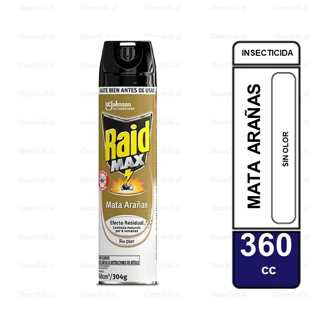 INSECTICIDA RAID MAX MATA ARAÑAS  360 CC