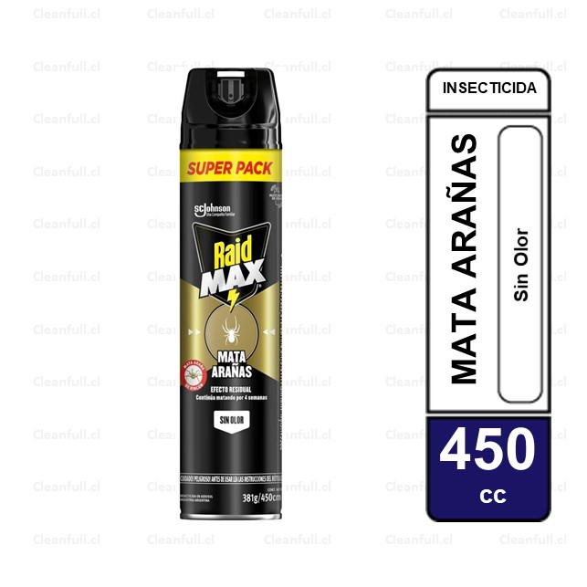 INSECTICIDA RAID MAX  MATA ARAÑAS SIN OLOR 450CC