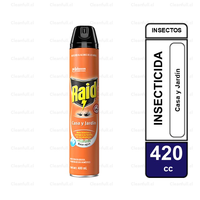 INSECTICIDA RAID CASA Y JARDIN 420 CC