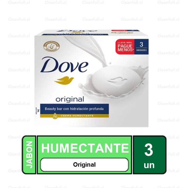 JABON BARRA DOVE ORIGINAL 90 G 3 UN