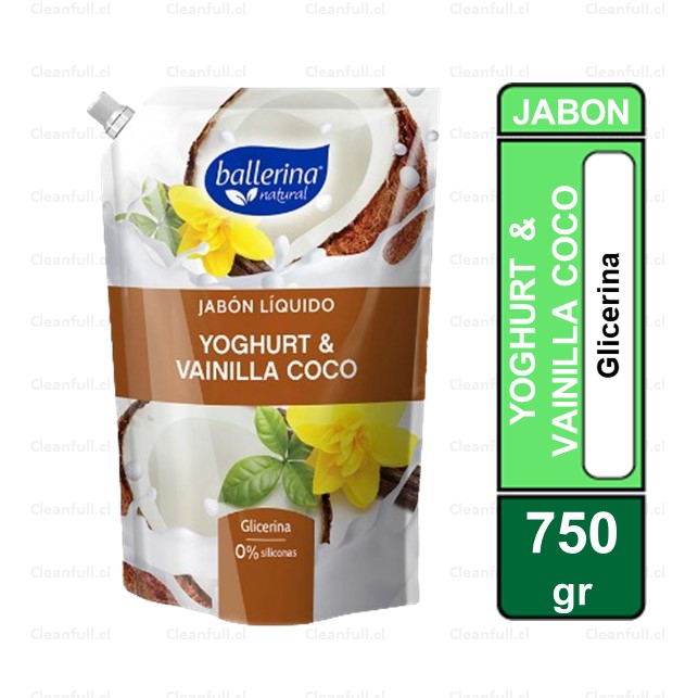 JABON LIQUIDO BALLERINA VAINILLA COCO DOYPACK 750