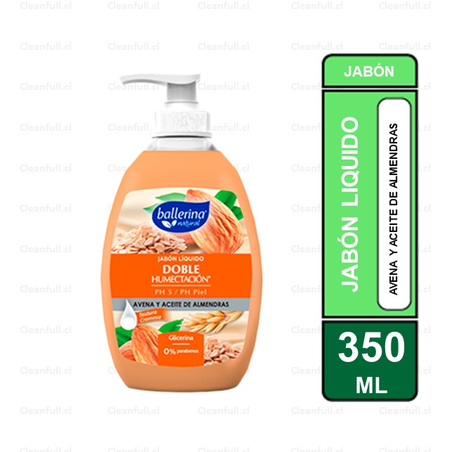 JABON LIQUIDO BALLERINA AVENA Y ALMENDRAS 350 ML