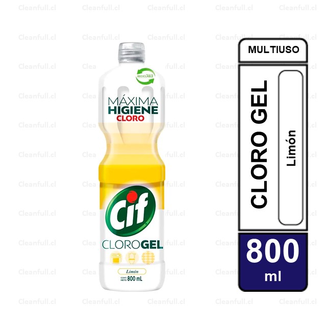 CLORO GEL CIF LIMON 800 ML