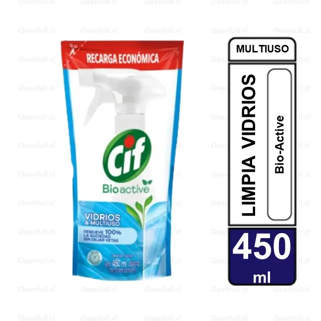 LIMPIAVIDRIOS BIODEGRADABLE CIF RECARGA 450 ML