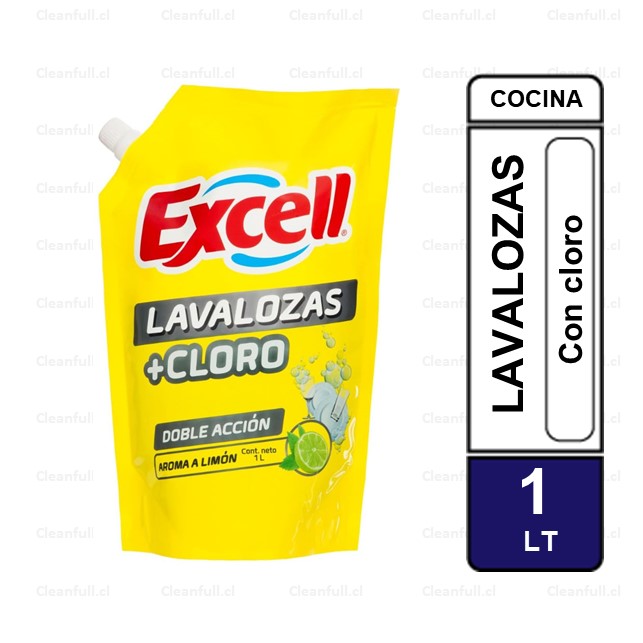 LAVALOZAS EXCELL DOYPACK CON CLORO AROMA LIMON 1L