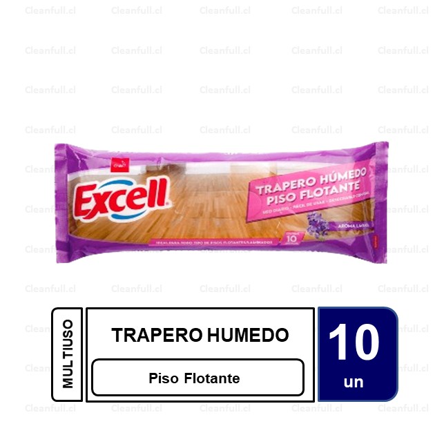TRAPERO HUMEDO EXCELL PISO FLOTANTE LAVANDA 10 UN