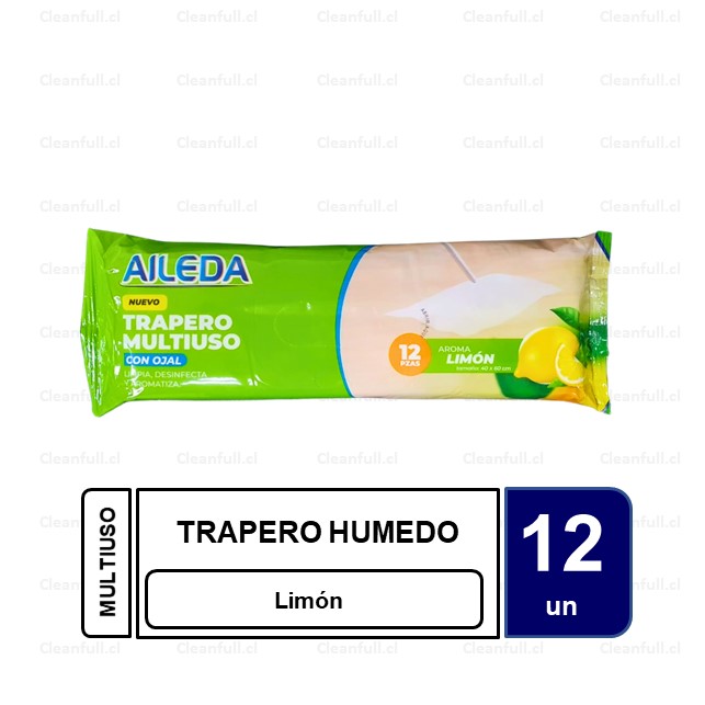 TRAPERO HUMEDO AILEDA MULTIUSO LIMON 12 UN