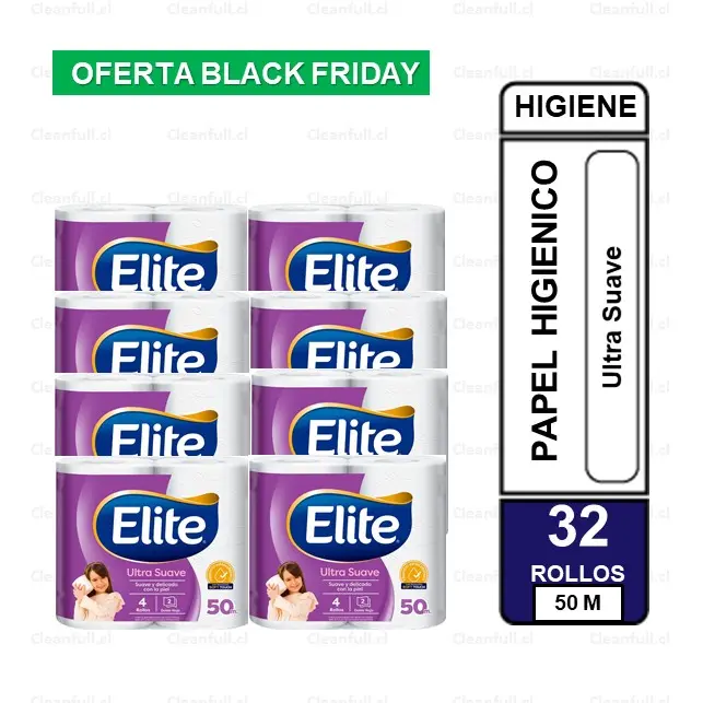 MANGA PAPEL HIGIENICO ELITE ULTRA DH 32 UNI 50 M