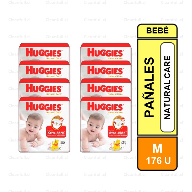 MANGA PAÑALES HUGGIES NATURAL CARE M 176 UN