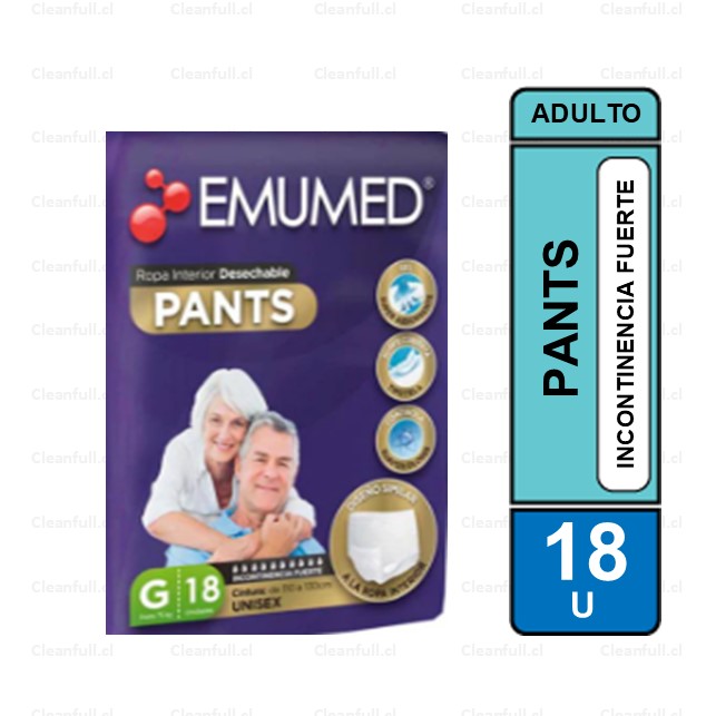 PAÑALES PANTS ADULTO EMUMED G 18