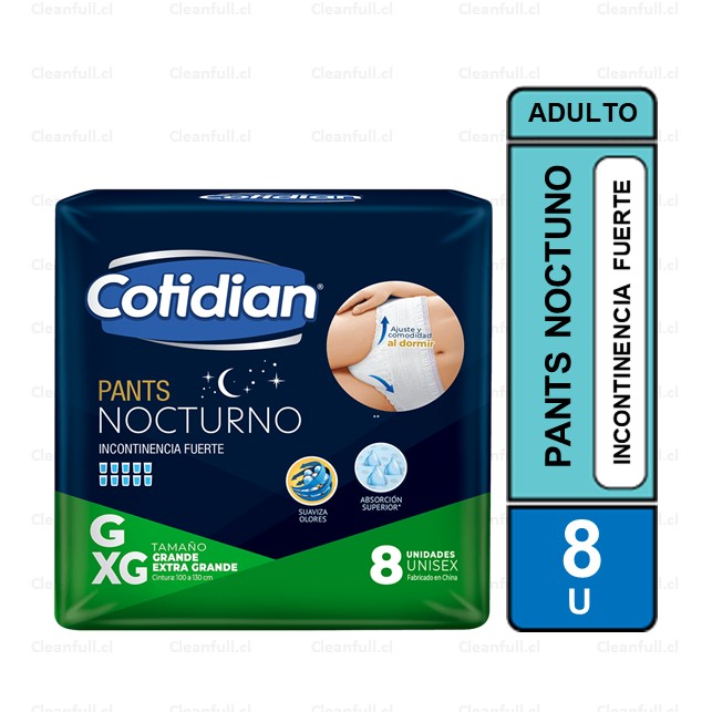 PAÑALES PANTS NOCTURNO COTIDIAN G/XG 8UN