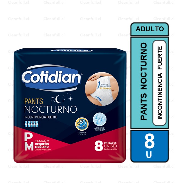 PAÑALES PANST NOCTURNO COTIDIAN P/M 8UN