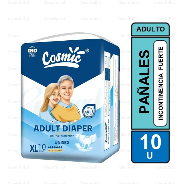 PAÑALES ADULTO COSMIC XL 10 UN