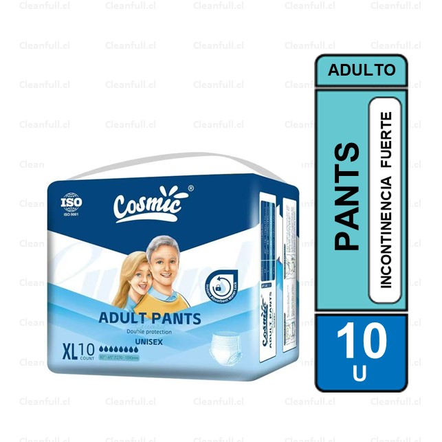 PAÑALES PANTS ADULTO COSMIC XL 10 UN