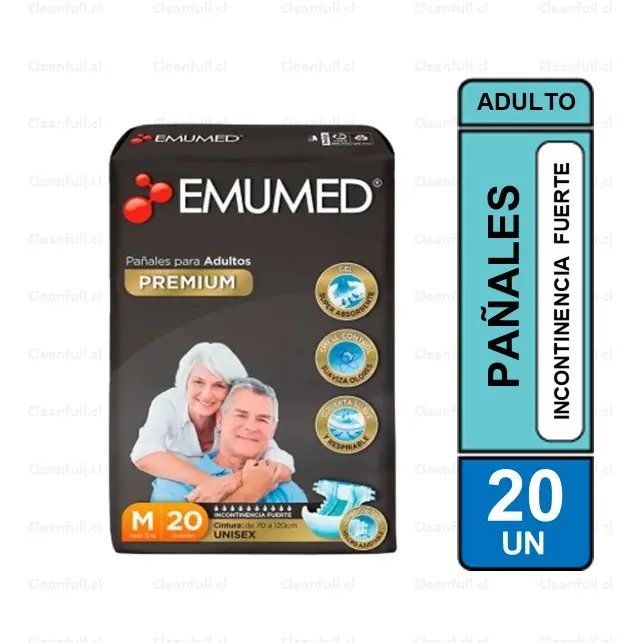 PAÑALES ADULTO PREMIUM EMUMED M  20