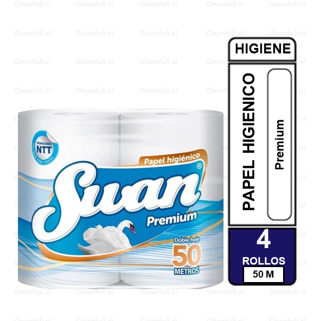 PAPEL HIGIENICO SWAN PREMIUN  4UN 50M