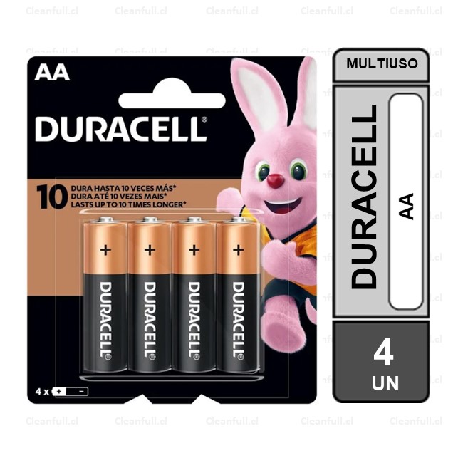 PILAS ALCALINAS DURACELL AA 4 UN
