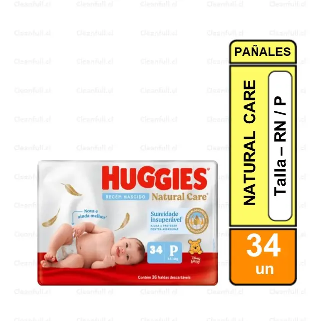 PAÑALES HUGGIES NATURAL CARE P 34